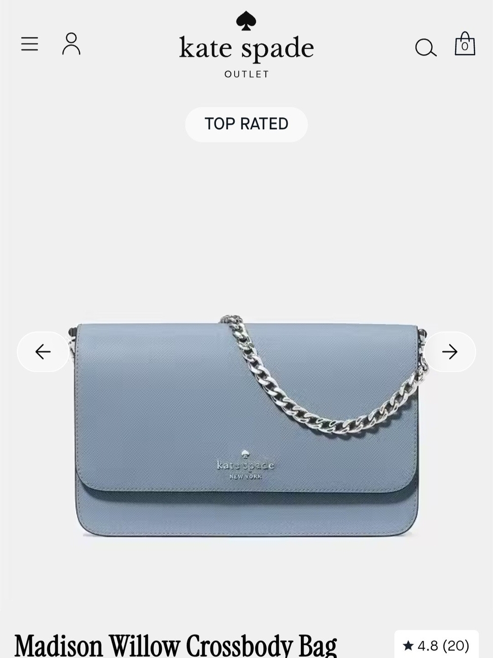 Kate Spade Madison Willow Crossbody Bag in Light Blue